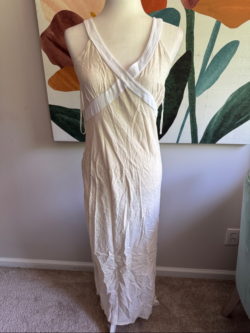 Linen & White Sundress